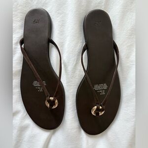 H&M Flip Flops with Gold Detail